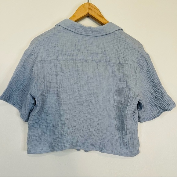 Andie The Margarita Button Up blue mist cotton gauze size small - Picture 8 of 10